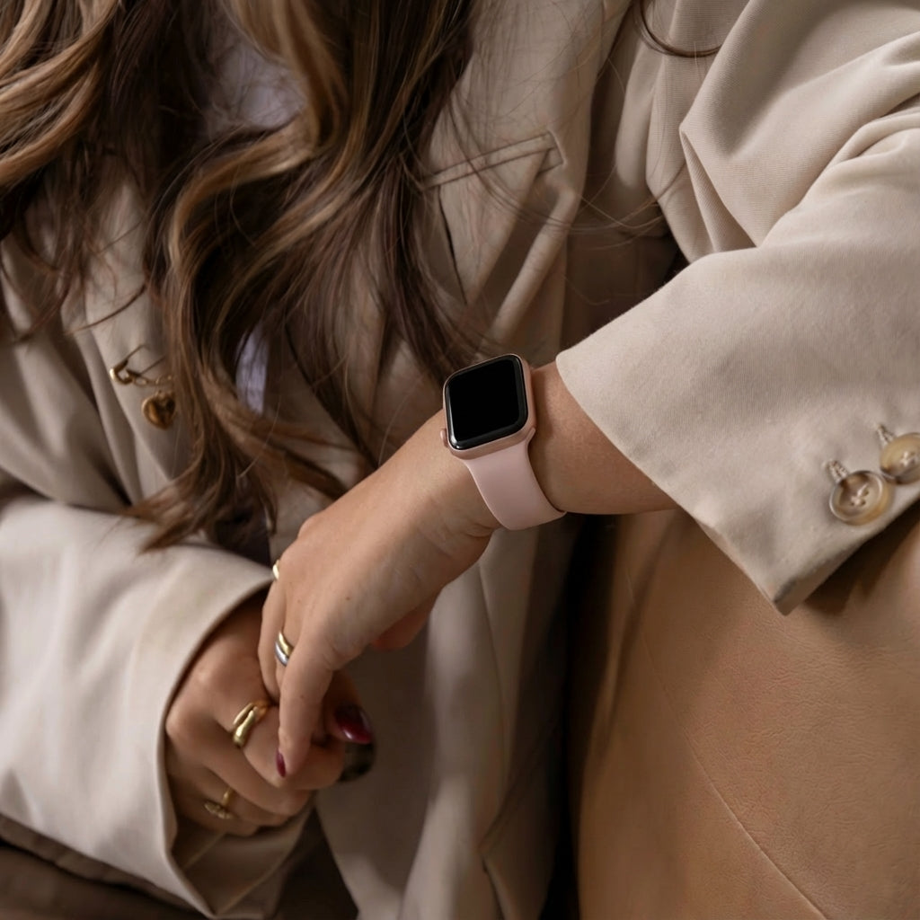 Apple Watch gyengéd rózsaszín szilikonpánt kiegészítőkhöz | Ventumra