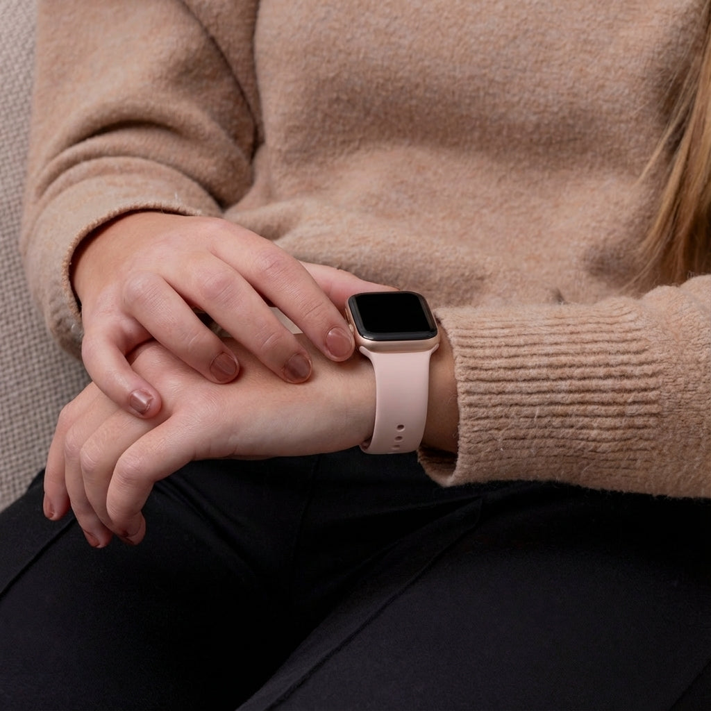 Apple Watch gyengéd rózsaszín szilikonpánt kiegészítőkhöz | Ventumra