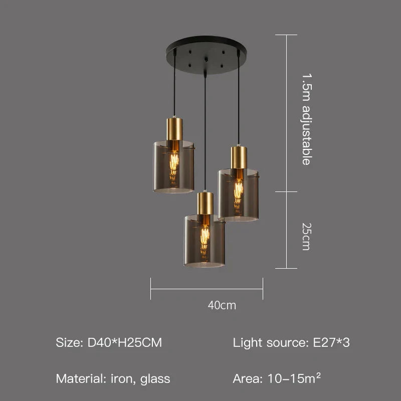 Aurelia Glass Pendant Lights for Cozy Vintage Glow