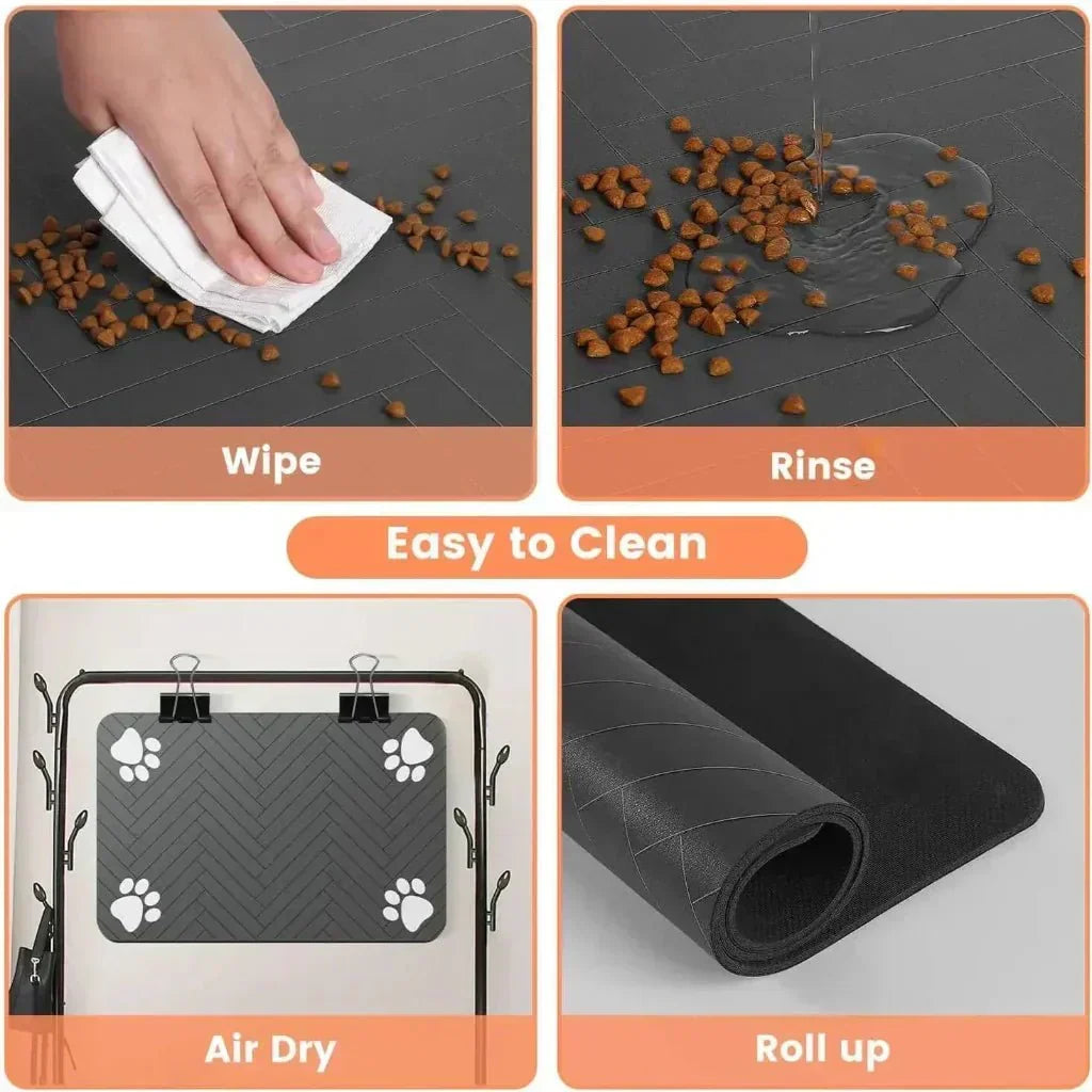 PawGuard Absorbent Feeding Pad — Waterproof Base, Non-Slip Bottom