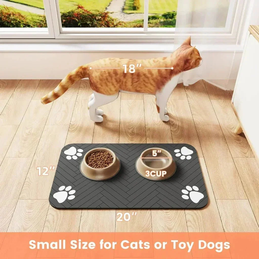 PawGuard Absorbent Feeding Pad — Waterproof Base, Non-Slip Bottom