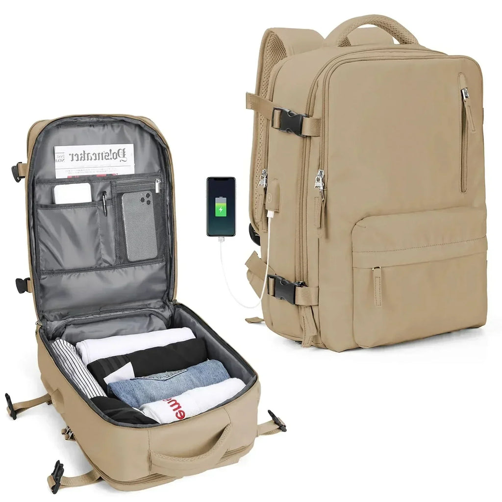 Structured Laptop Backpack — Spacious Main Compartment, 43 by 30 by 20 cm Dimensions