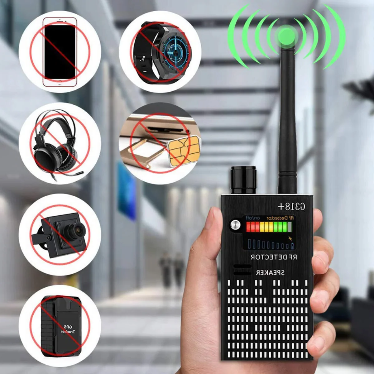 Portable RF Signal Analyzer With LED Indicator And Rechargeable Battery | Ventumra