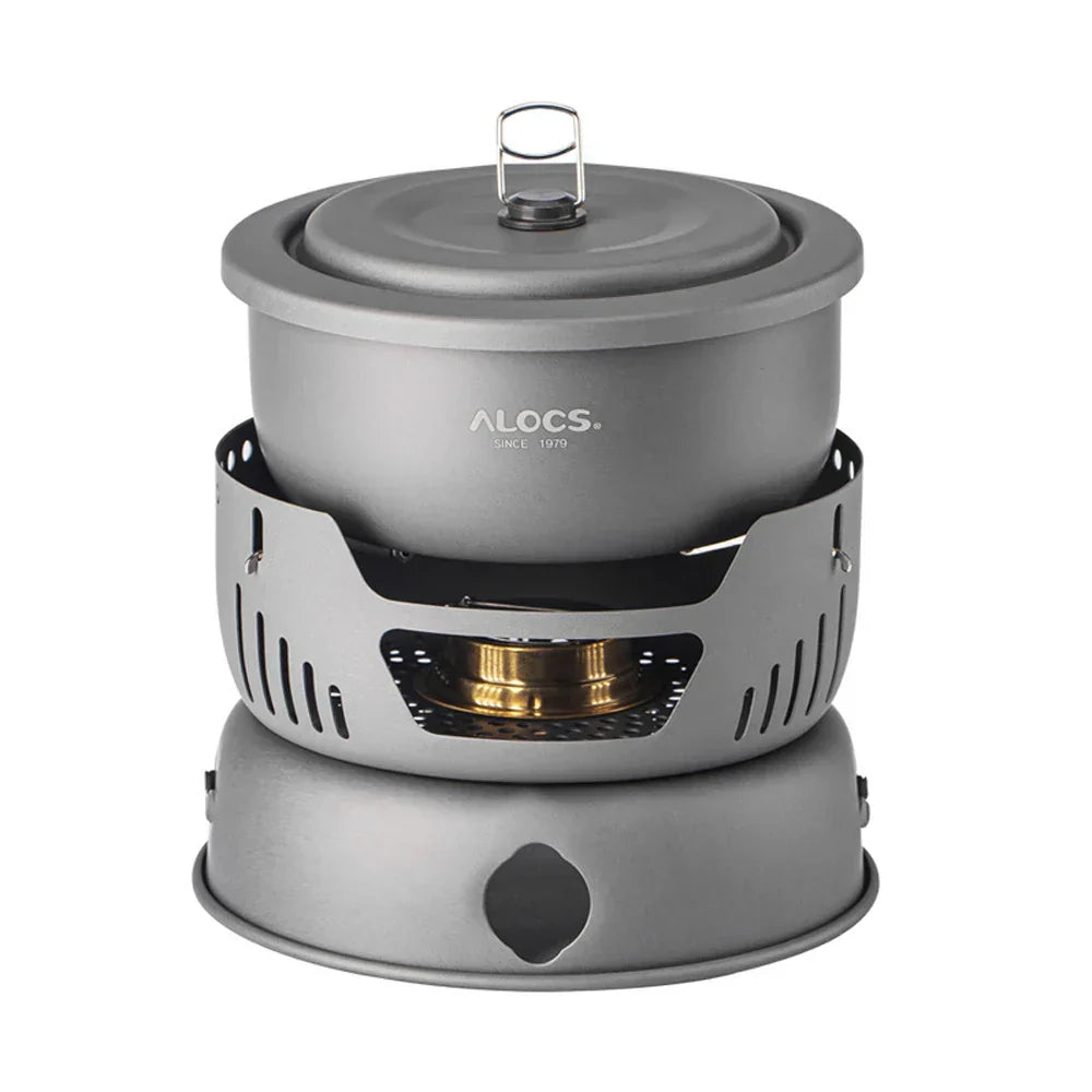 Lehká outdoorová kuchyňská sada Adventure Cookware s ochranou proti větru pro snadnou přípravu jídel na stezce | Ventumra