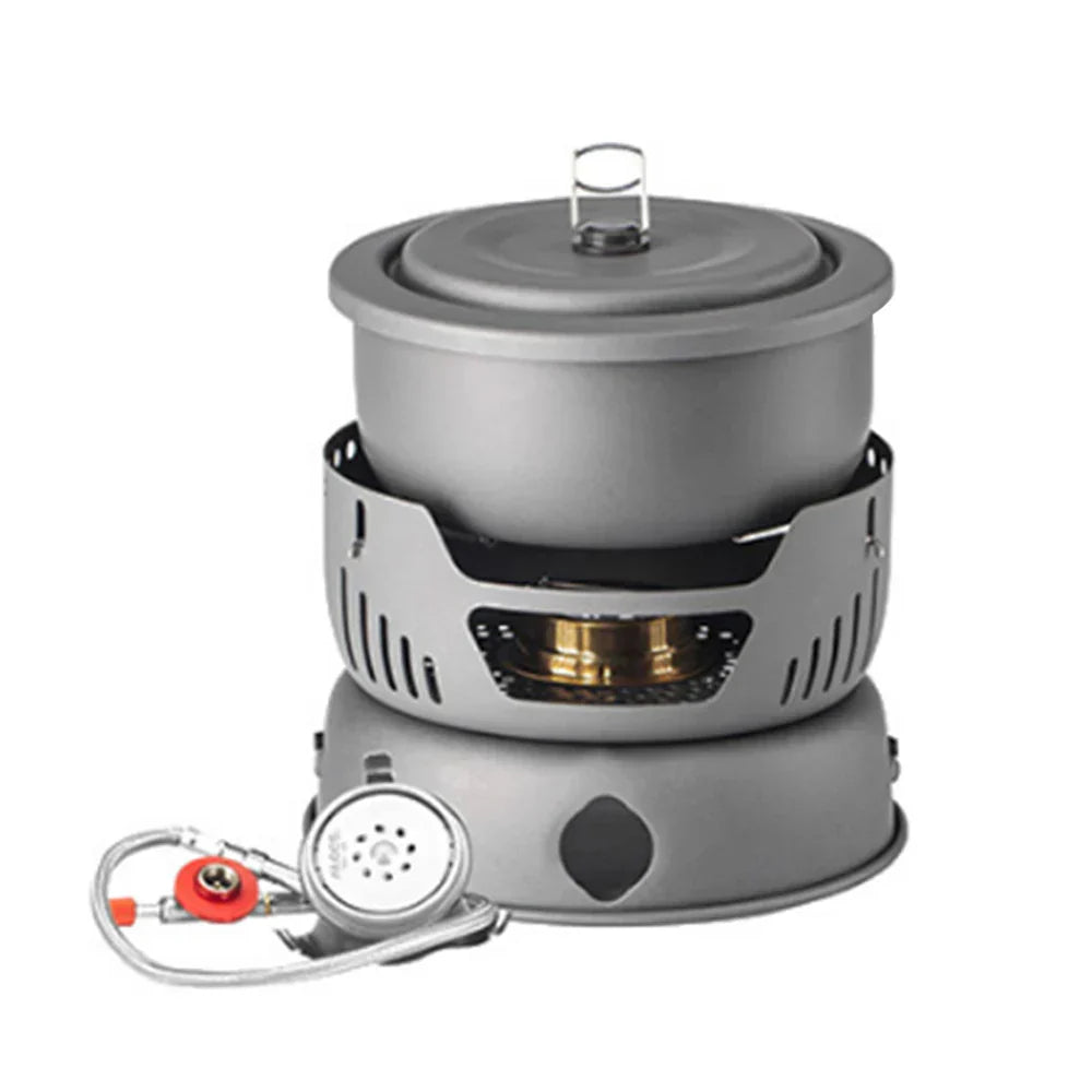 Lehká outdoorová kuchyňská sada Adventure Cookware s ochranou proti větru pro snadnou přípravu jídel na stezce | Ventumra