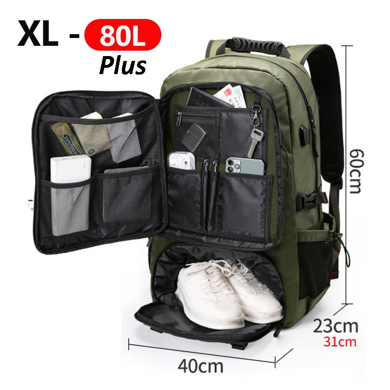 Adventure Gear Large Travel Backpack With Water-Resistant Build For Outdoor Use | Ventumra
