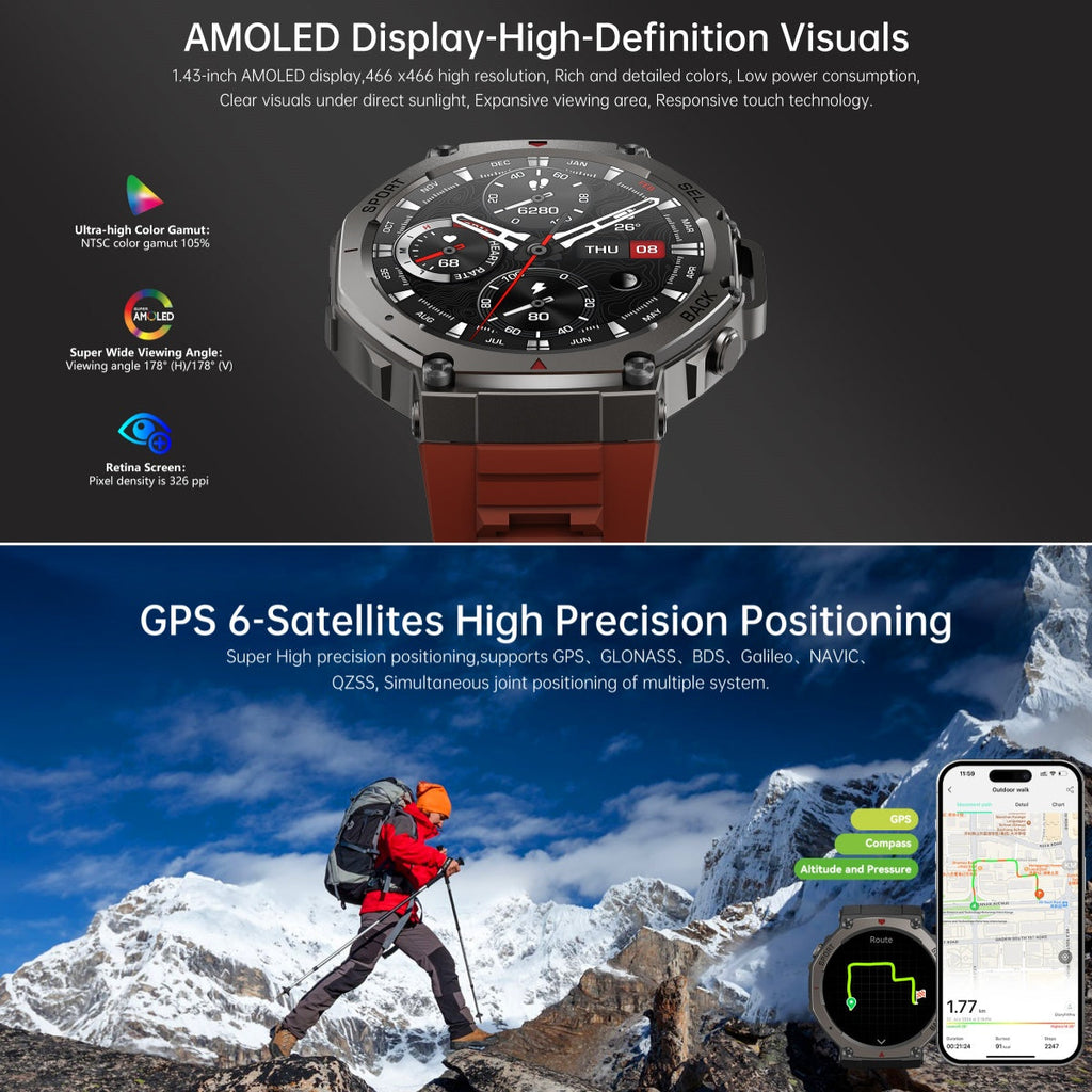 Outdoorové GPS hodinky pro dobrodružství s voděodolností 5 ATM | Ventumra