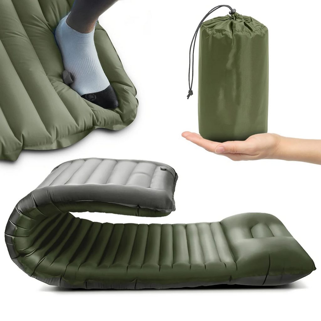 Adventure Ready Inflatable Camping Mattress With Integrated Foot Pump | Ventumra