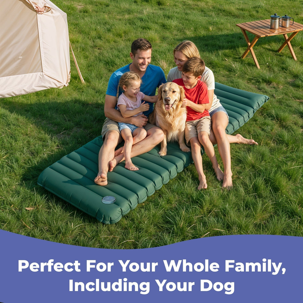 Outdoor Adventure Air Mattress With Integrated Foot Pump For Comfort | Ventumra