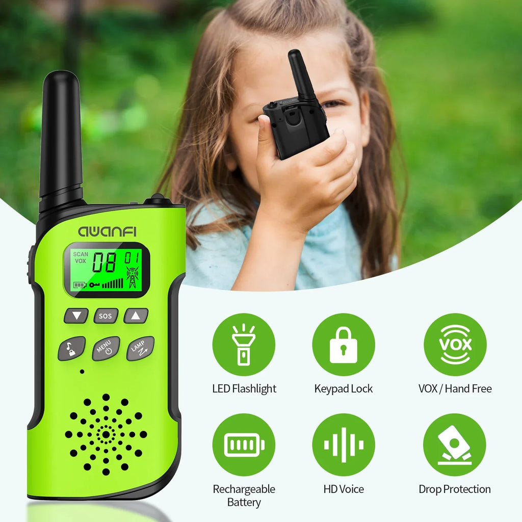 Adventure Talkies Walkie Talkies For Kids With Long Range And Rechargeable Flashlight | Ventumra