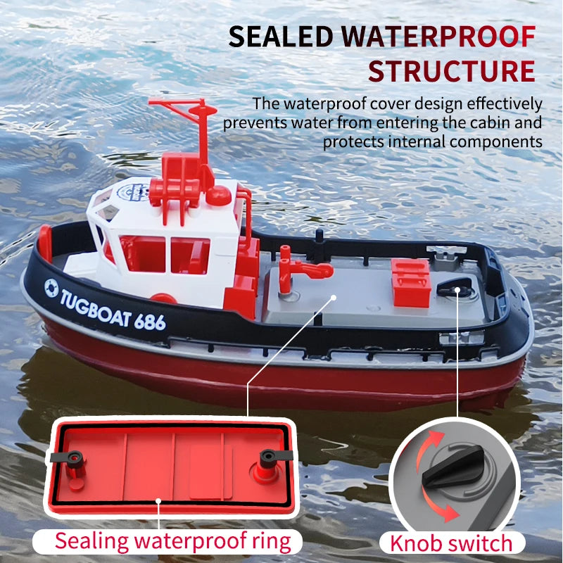 Adventure-slæbebåd med to motorer, fjernstyret båd med lang rækkevidde | Ventumra