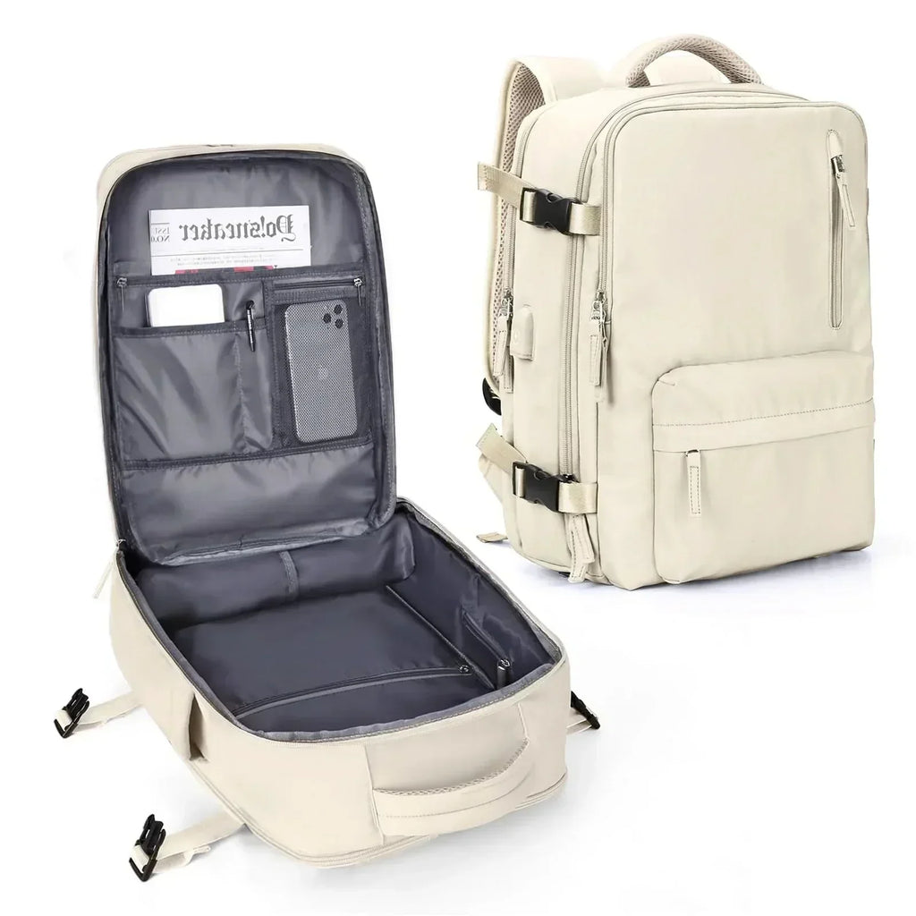 Structured Laptop Backpack — Spacious Main Compartment, 43 by 30 by 20 cm Dimensions