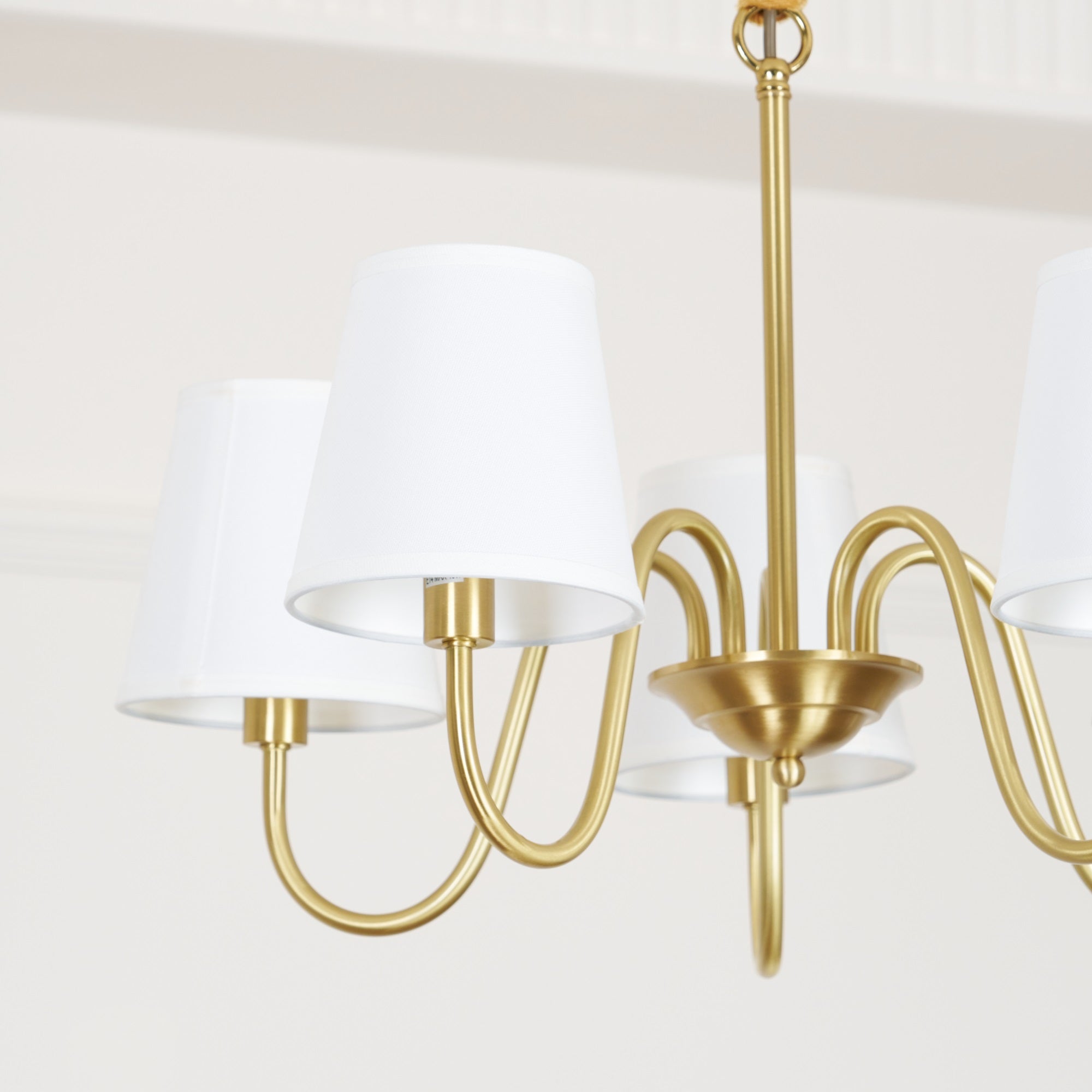 Aged Traditional Stacey Fabric Chandelier | ventumra