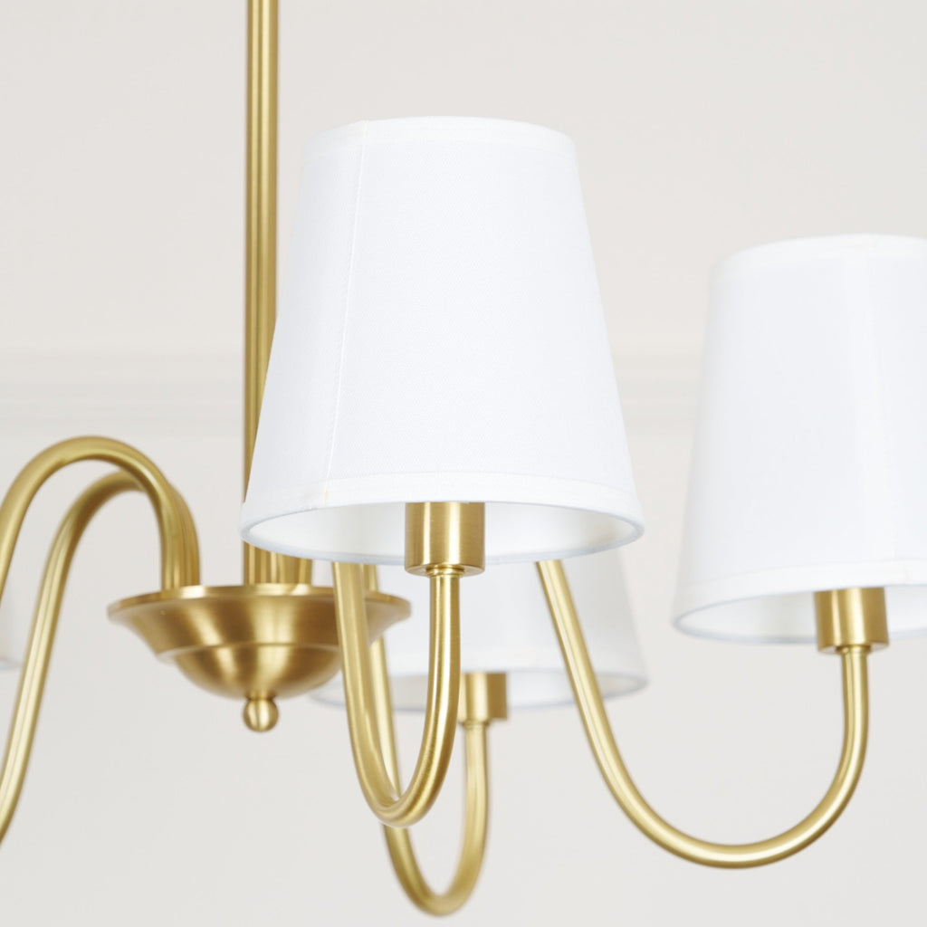 Aged Traditional Stacey Fabric Chandelier | ventumra