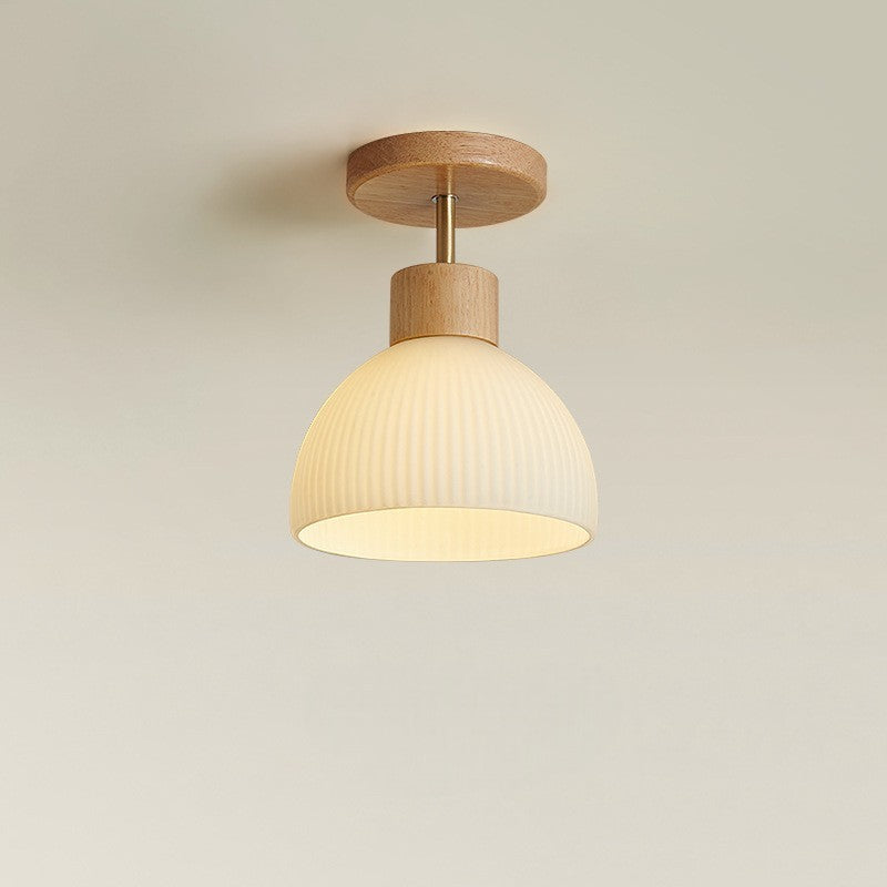 Amber Pleated Glass Pendant Light | Ventumra