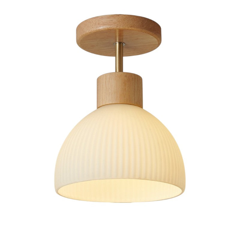 Amber Pleated Glass Pendant Light | Ventumra