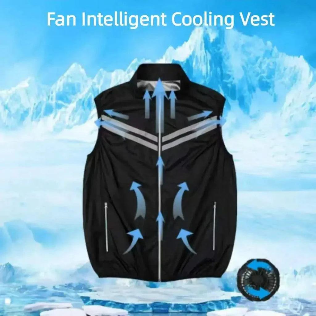 Chaleco refrigerante Airventa para hombre, con ventilador integrado para disfrutar del aire libre | Ventumra