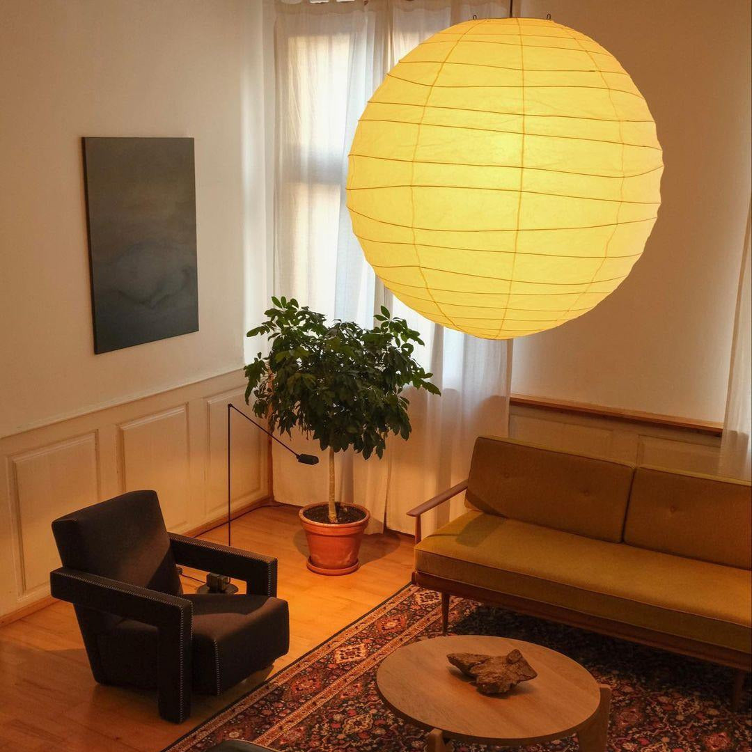 Luna Pendant Light Japanese Paper Globe | ventumra