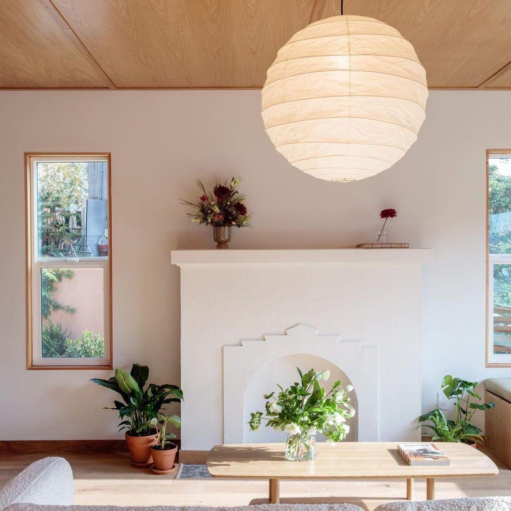 Luna Pendant Light Japanese Paper Globe | ventumra