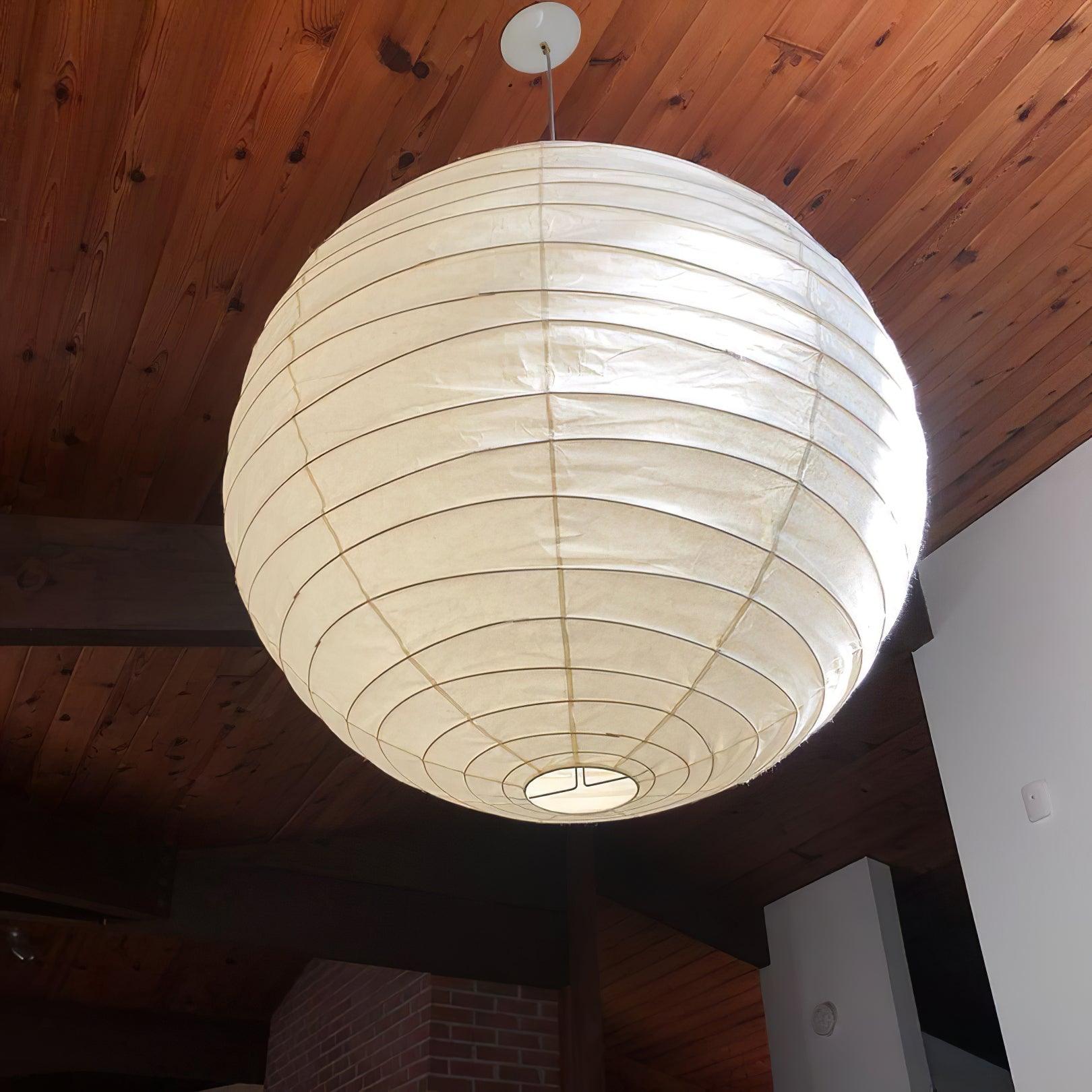 Luna Pendant Light Japanese Paper Globe | ventumra