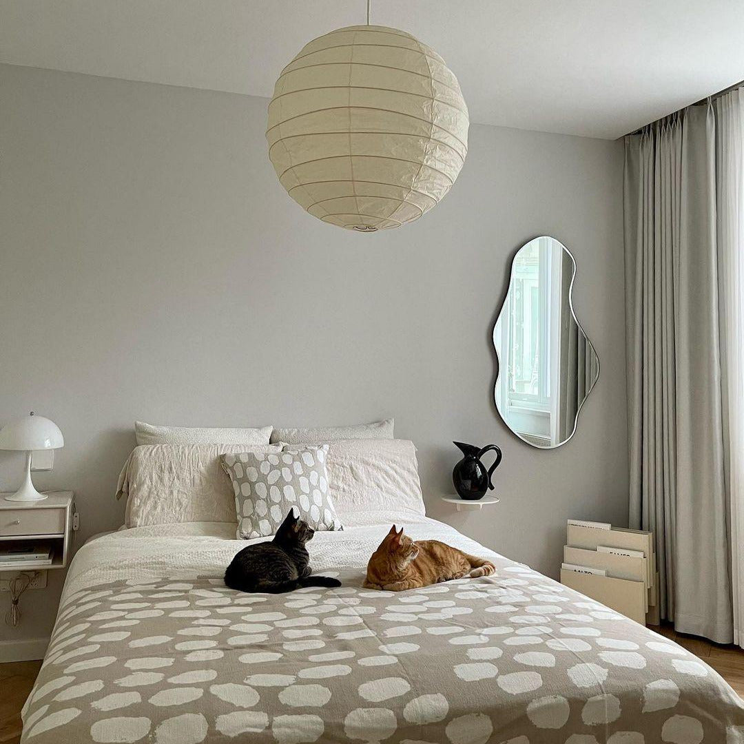 Luna Pendant Light Japanese Paper Globe | ventumra