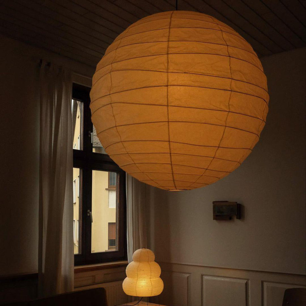 Luna Pendant Light Japanese Paper Globe | ventumra
