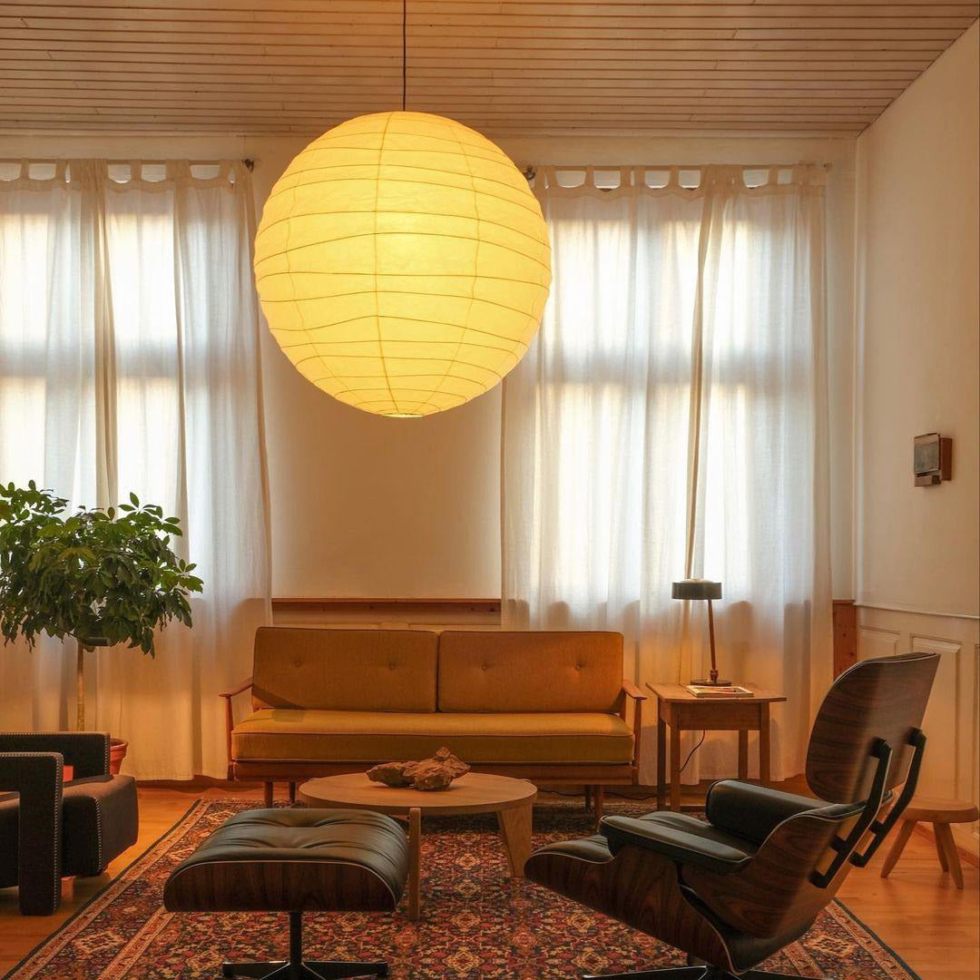 Luna Pendant Light Japanese Paper Globe | ventumra