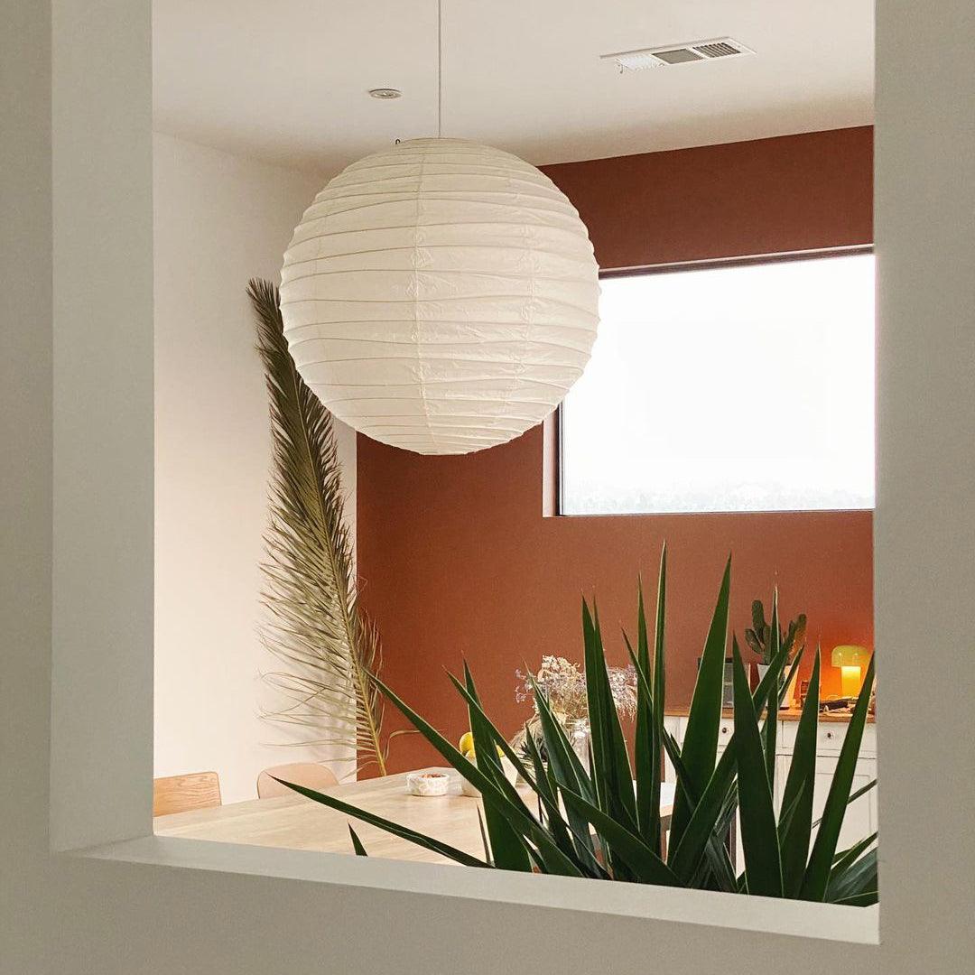 Luna Pendant Light Japanese Paper Globe | ventumra