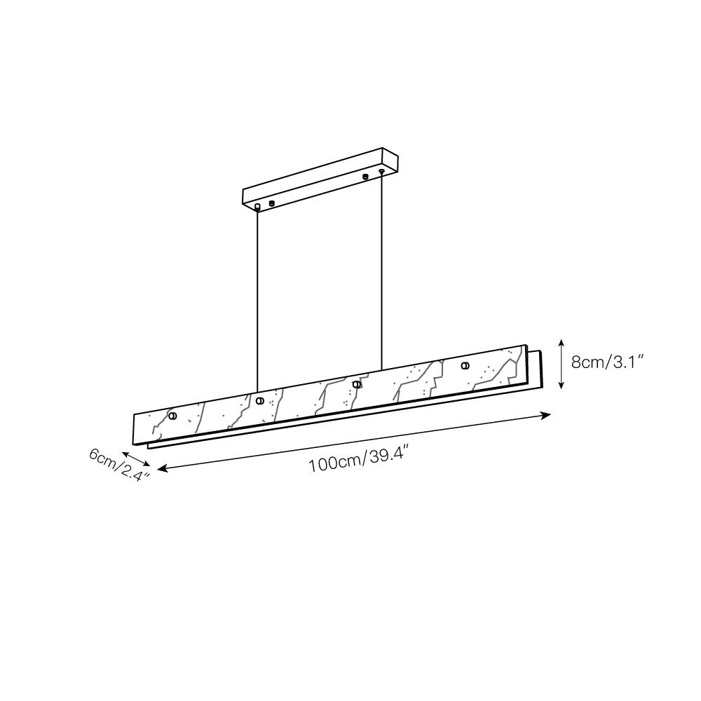 Ljomuvye LED Modern Linear Alabaster Pendant Light | ventumra