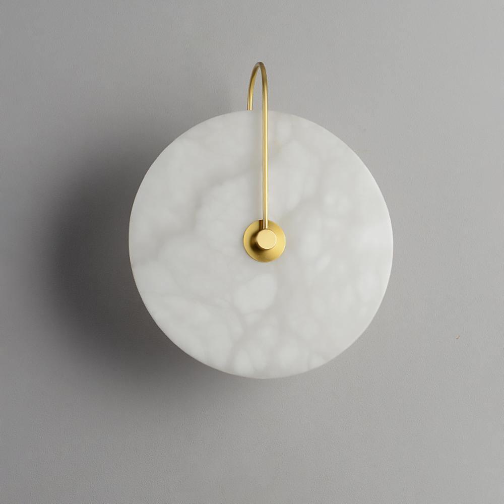 Kristy Alabaster LED Wall Lamp Round Iconic Circular | ventumra