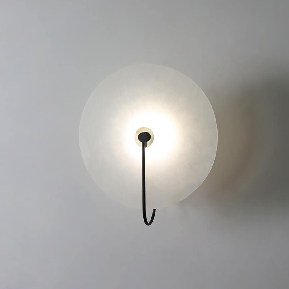 Kristy Alabaster LED Wall Lamp Round Iconic Circular | ventumra