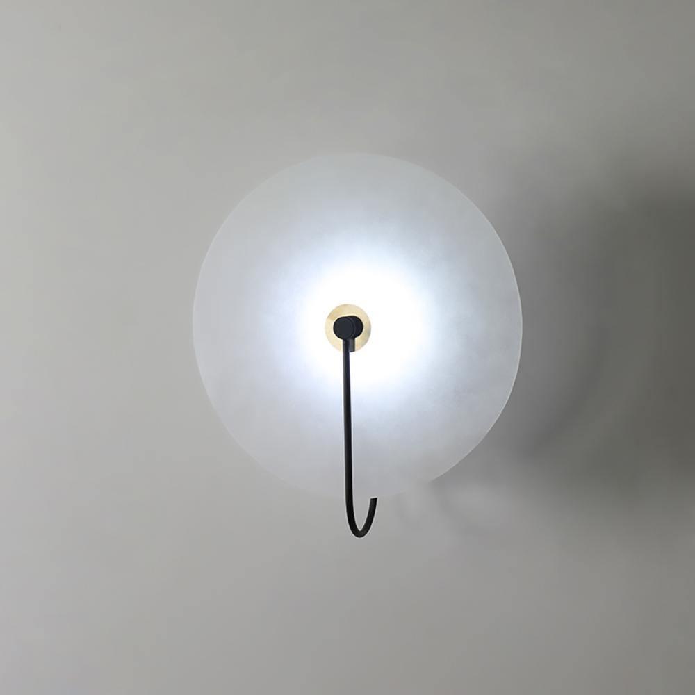 Kristy Alabaster LED Wall Lamp Round Iconic Circular | ventumra