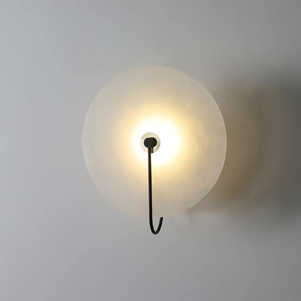 Kristy Alabaster LED Wall Lamp Round Iconic Circular | ventumra