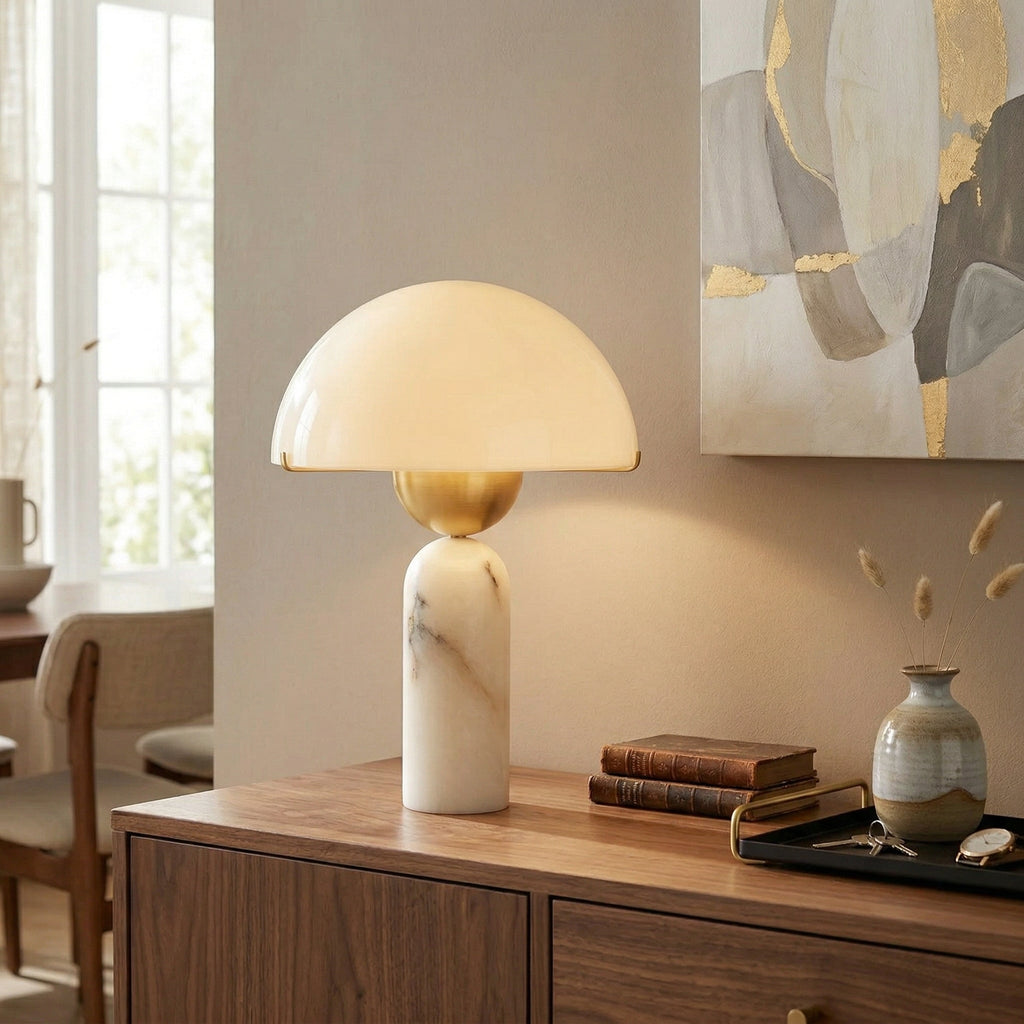 Vellum Alabaster Table Lamp | Ventumra