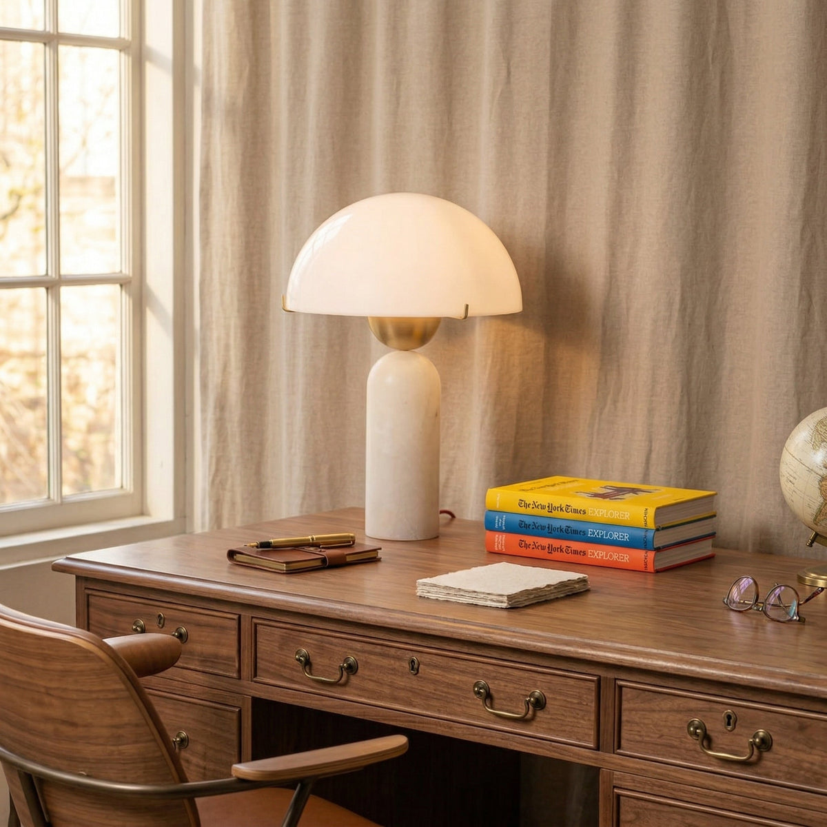 Vellum Alabaster Table Lamp | Ventumra