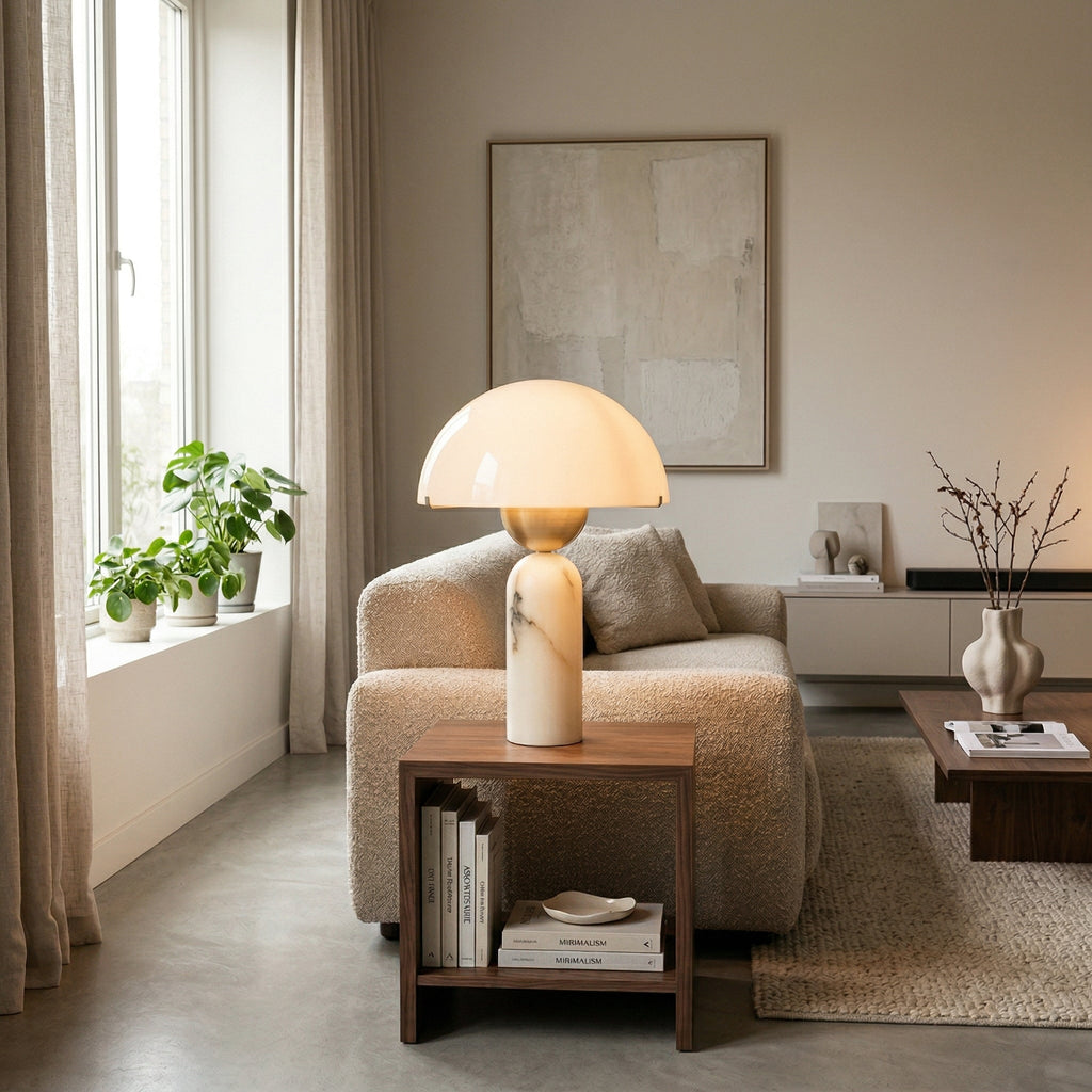 Vellum Alabaster Table Lamp | Ventumra