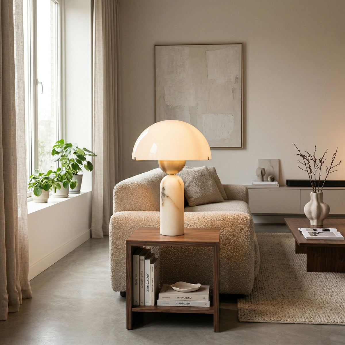 Vellum Alabaster Table Lamp | Ventumra