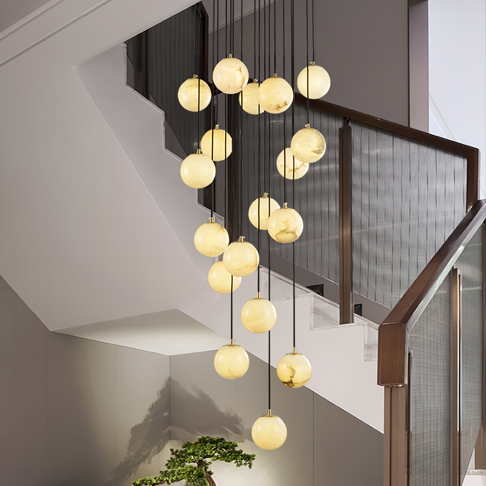 Alabaster Chandelier Balls Cluster | ventumra