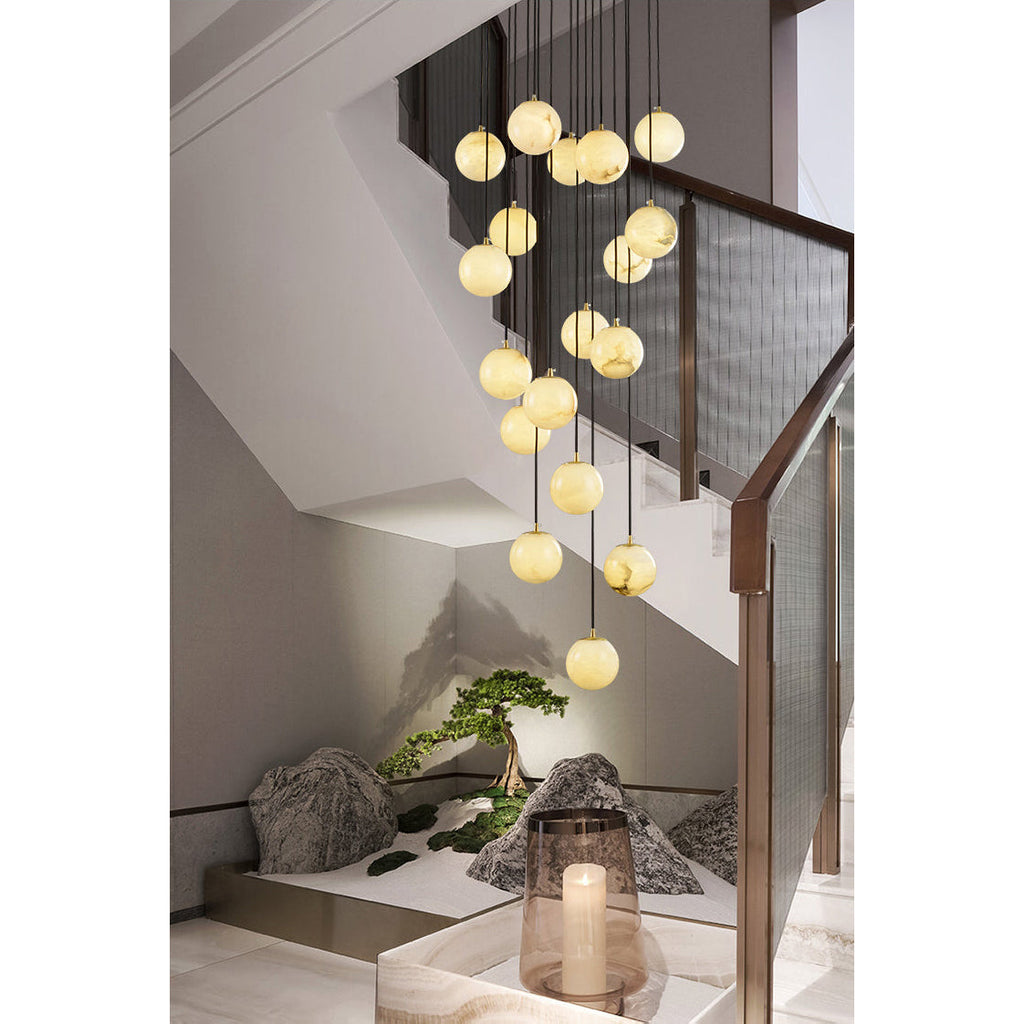 Alabaster Chandelier Balls Cluster | ventumra