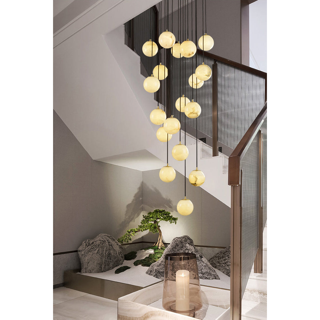 Alabaster Chandelier Balls Cluster | ventumra