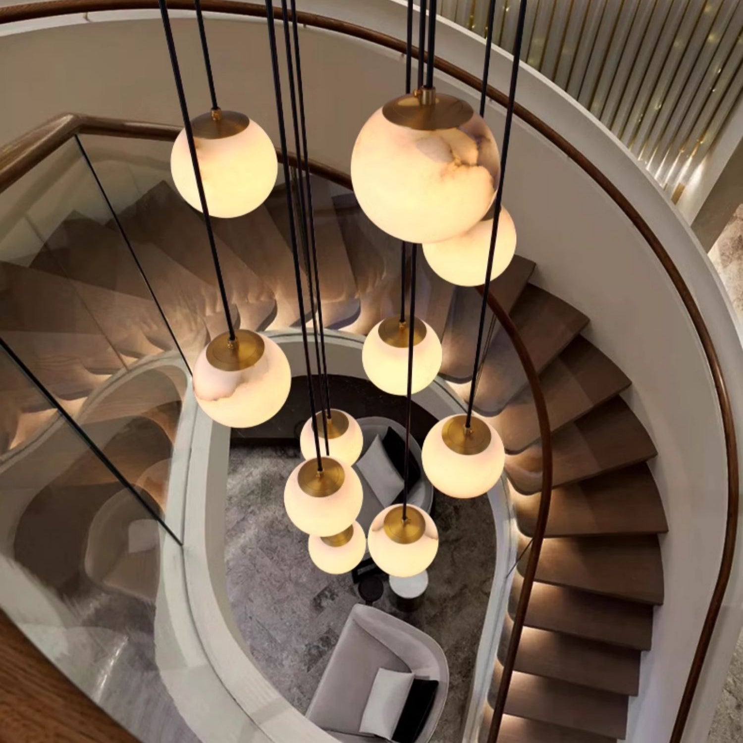Alabaster Chandelier Balls Cluster | ventumra