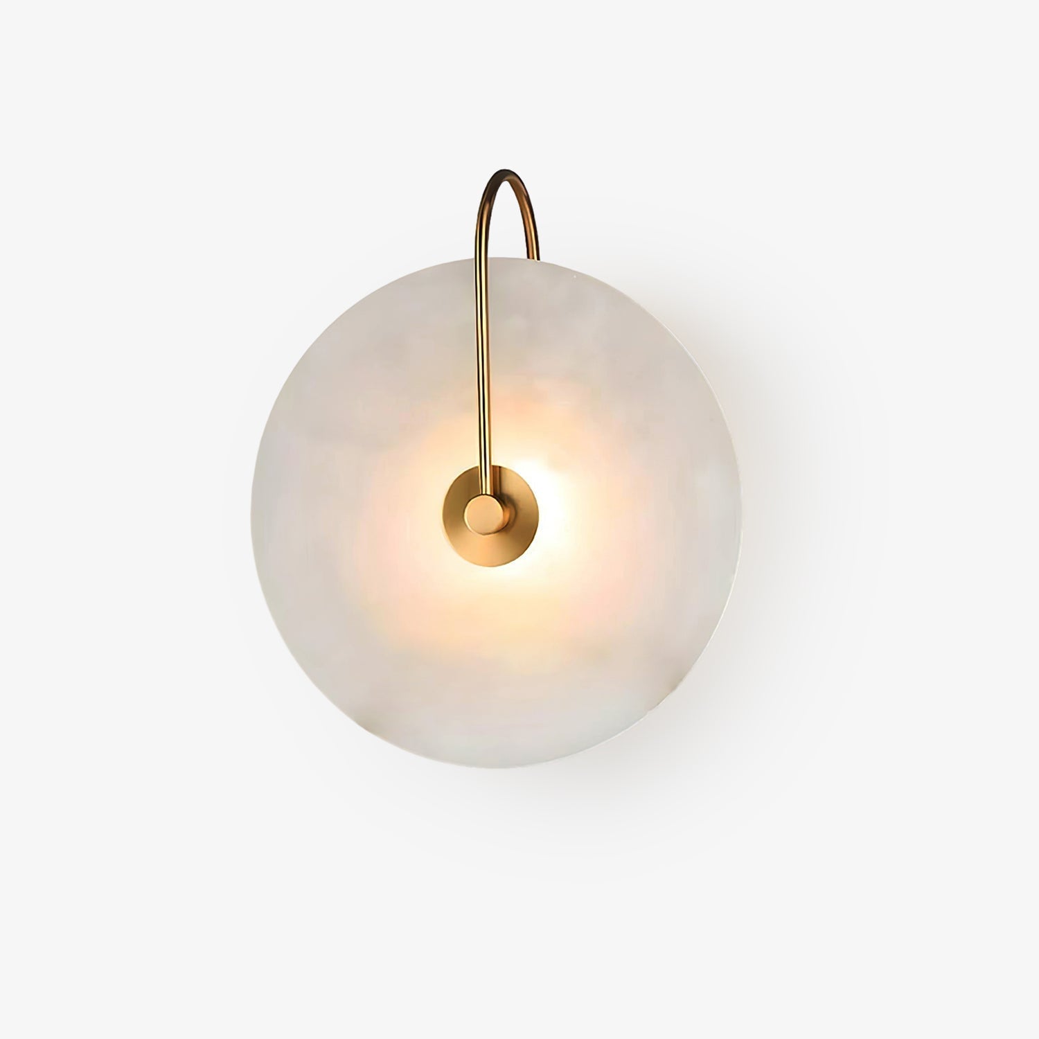 Kristy Alabaster LED Wall Lamp Round Iconic Circular | ventumra