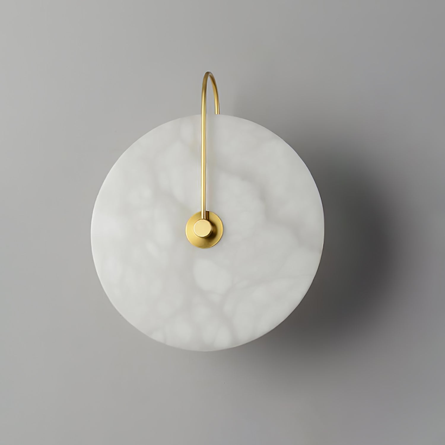 Kristy Alabaster LED Wall Lamp Round Iconic Circular | ventumra