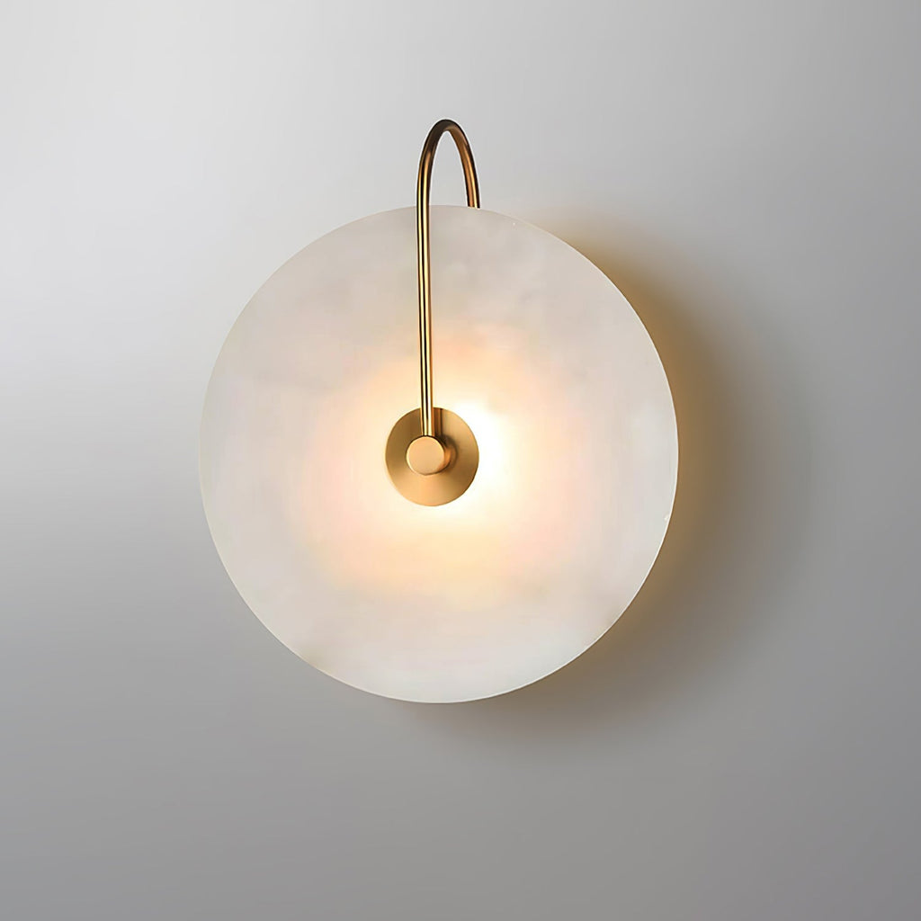 Kristy Alabaster LED Wall Lamp Round Iconic Circular | ventumra