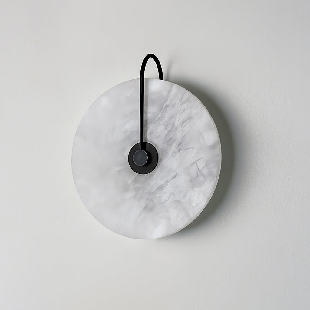 Kristy Alabaster LED Wall Lamp Round Iconic Circular | ventumra