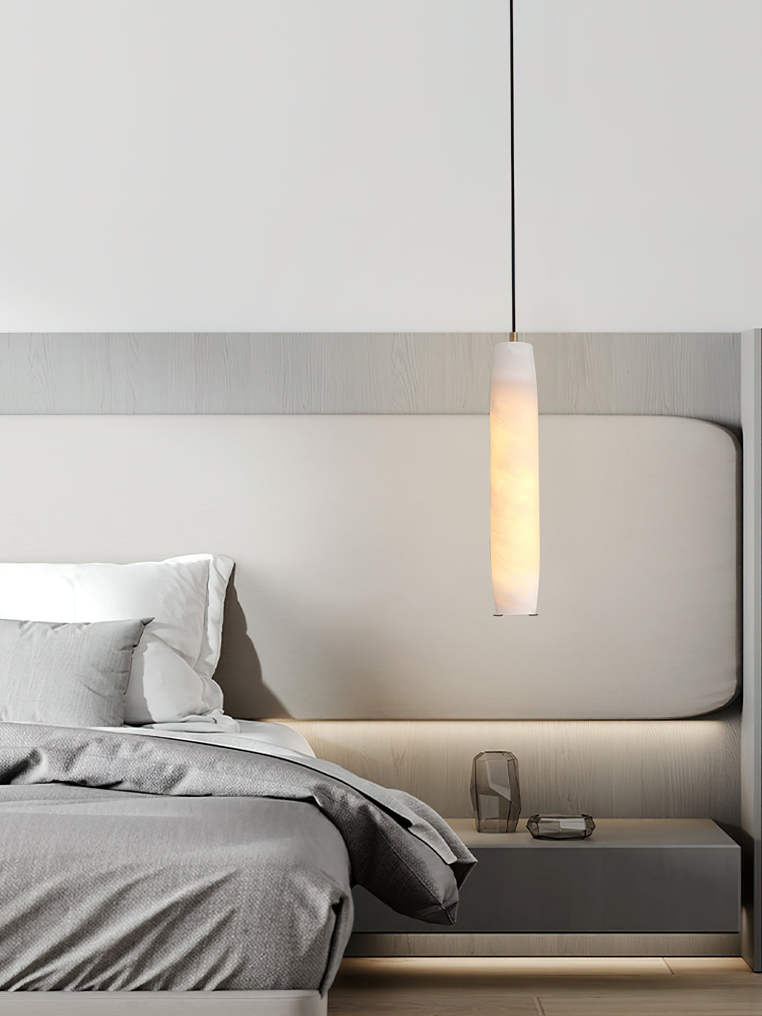 Kvennuvye Flute Modern Minimalist Alabaster Pendant Light | ventumra