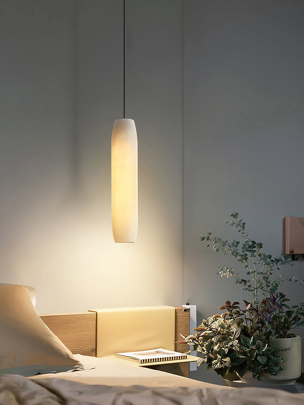 Kvennuvye Flute Modern Minimalist Alabaster Pendant Light | ventumra