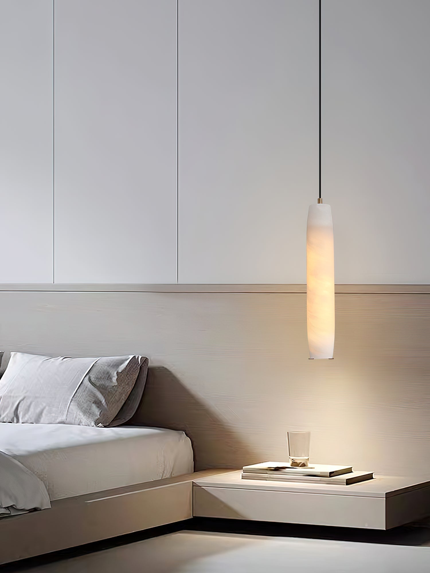 Kvennuvye Flute Modern Minimalist Alabaster Pendant Light | ventumra
