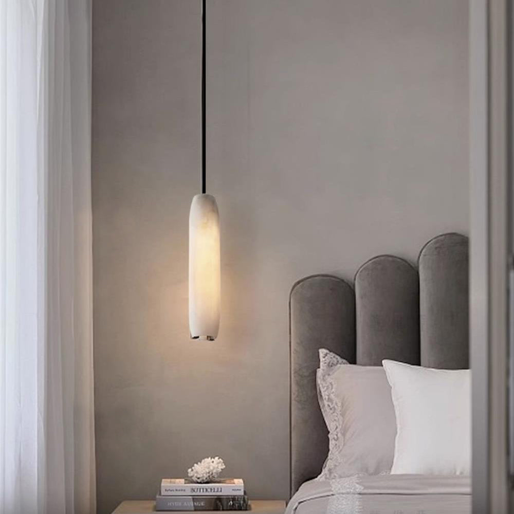 Kvennuvye Flute Modern Minimalist Alabaster Pendant Light | ventumra