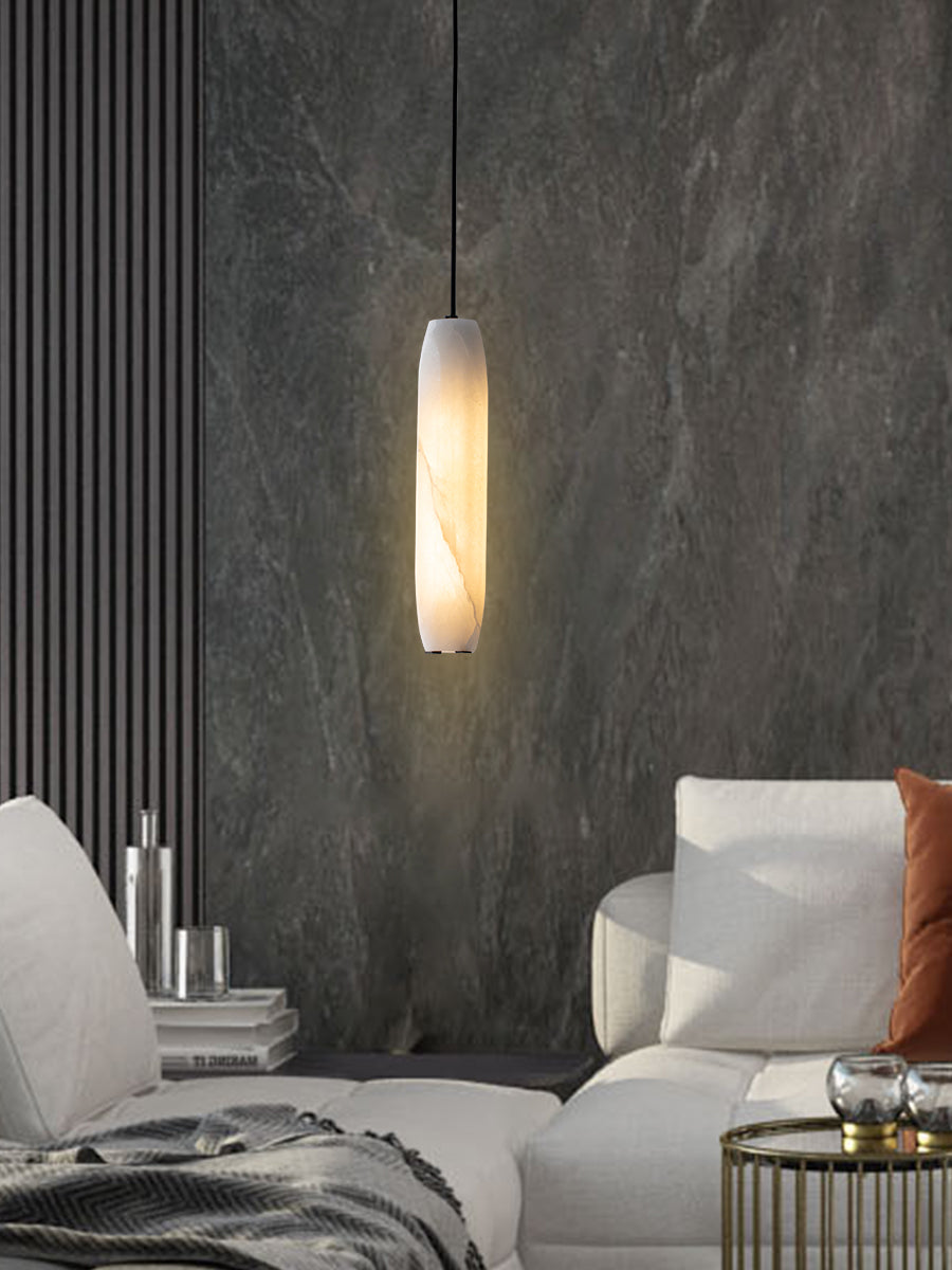 Kvennuvye Flute Modern Minimalist Alabaster Pendant Light | ventumra